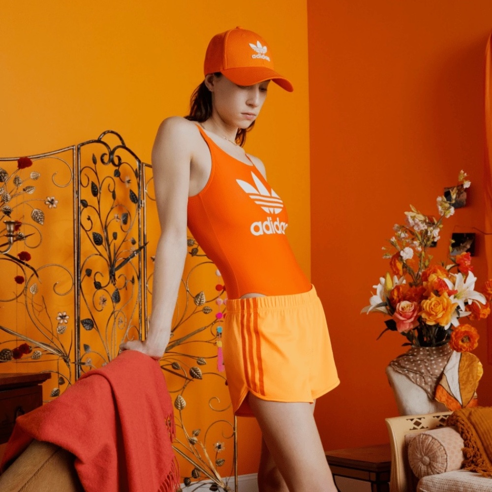 Adidas Classic Orange Gym Jogger Shorts